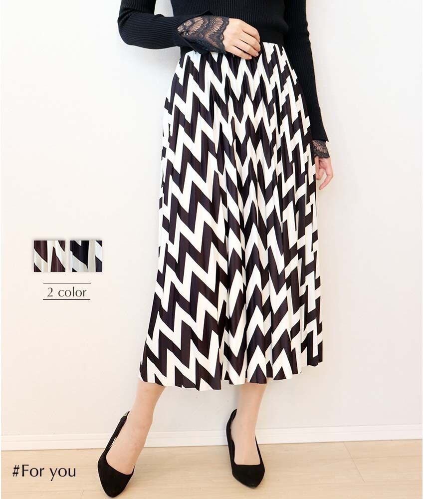 ギザギザ模様のプリーツスカート_b0002110022