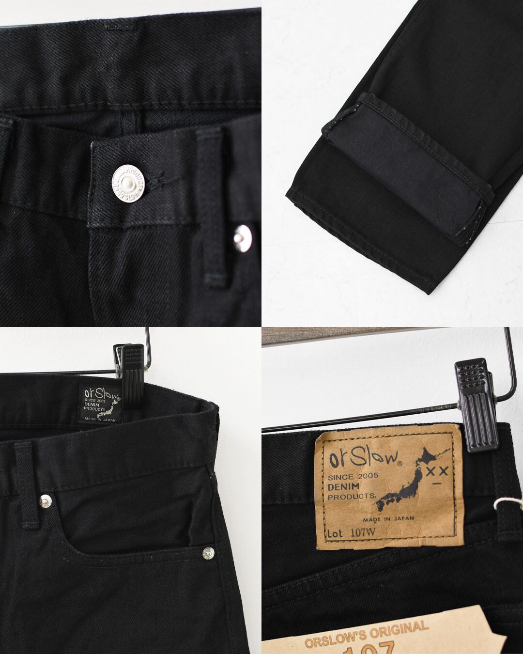 orslow [オアスロウ] 107 IVY FIT BLACK DENIM [01-0107W-D61] 107