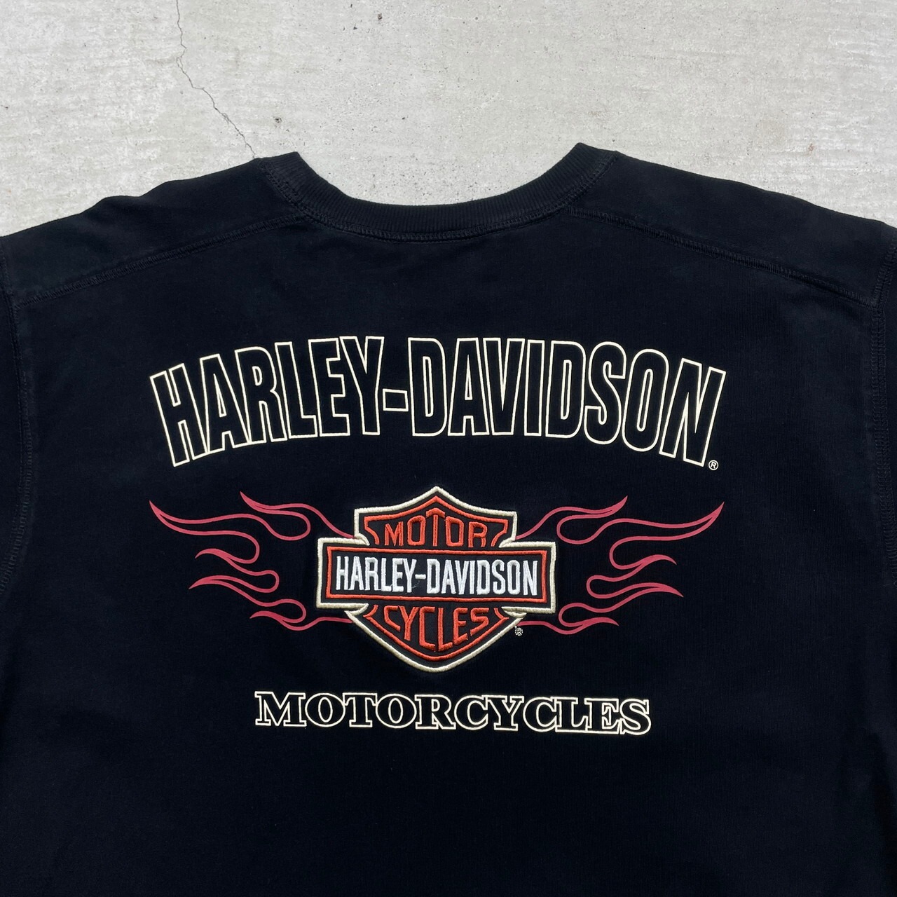 90~00年代 Harley-Davidson ハーレーダビッドソン ロゴ刺繍 ロングT 