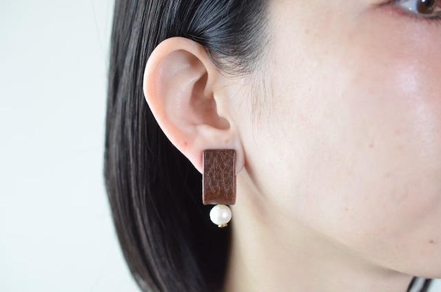 leather pierce/earring   《Mermaid》