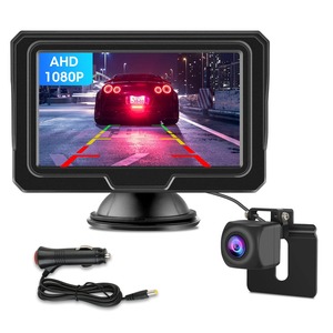 【努力特価】AHD 4.3インチLCDモニターバックカメラモニターセット 1080P 超暗視機能 バックカメラモニター ガイドライン設定 正鏡像切り替え IP68防塵防水 12V対応 シガーソケット給電 取り付け簡単 6m延長ケーブル付 日本語取扱説明書