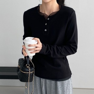 layered sheer cut-and-sew　J00377