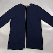 カシミヤ100% TRANS WORK トランスワーク ニット カーディガン 羽織 38 /ネイビー系 三陽商会