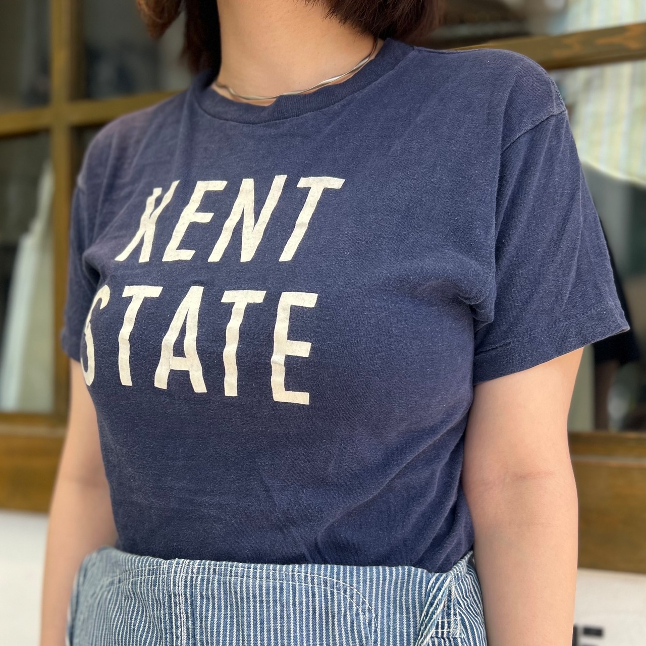 USA製 70年代 size:M Champion チャンピオン KENT STATE ロゴTシャツ  