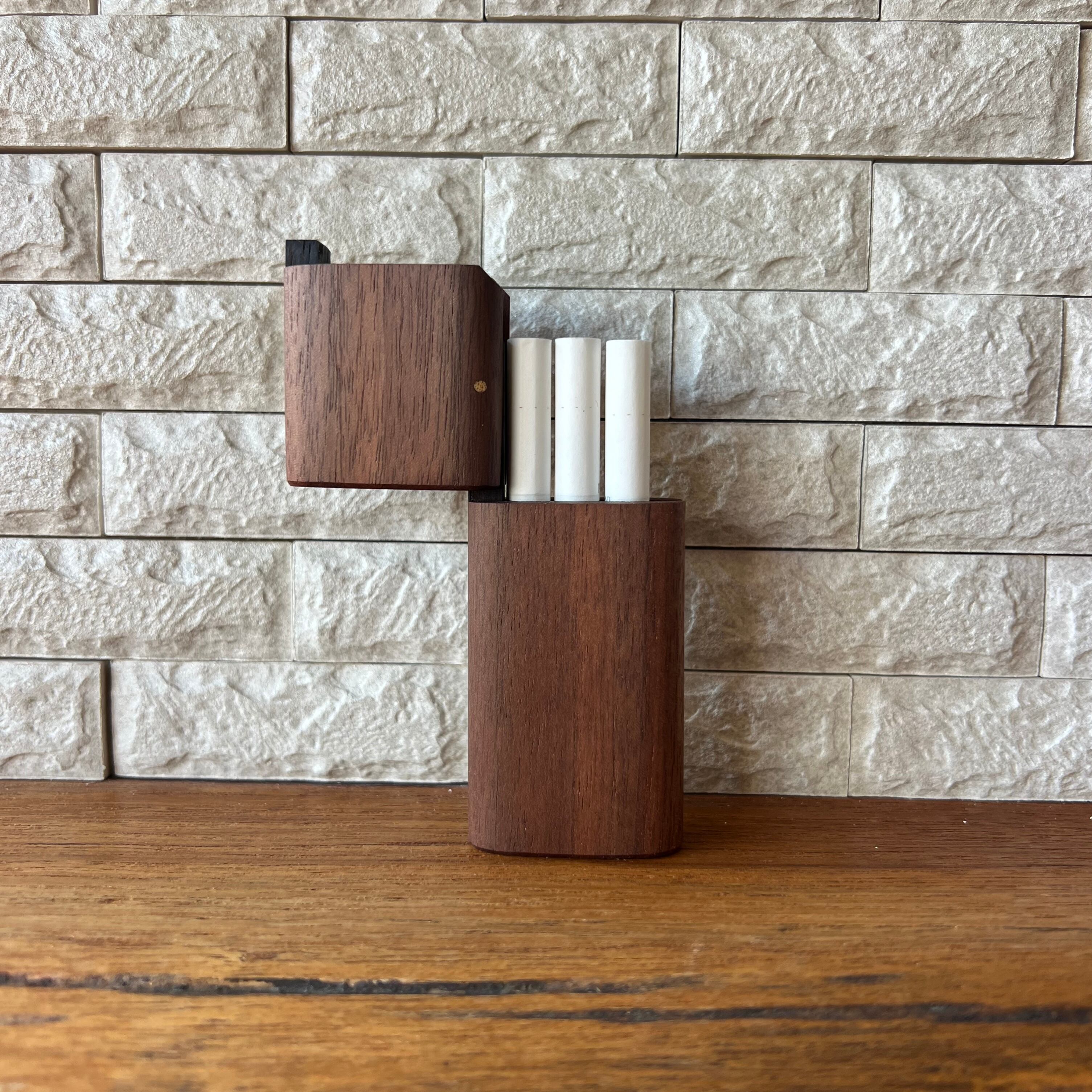 ☆新商品☆ 木製 シガレットケース3本入れ【KEMURI】タバコ 減煙