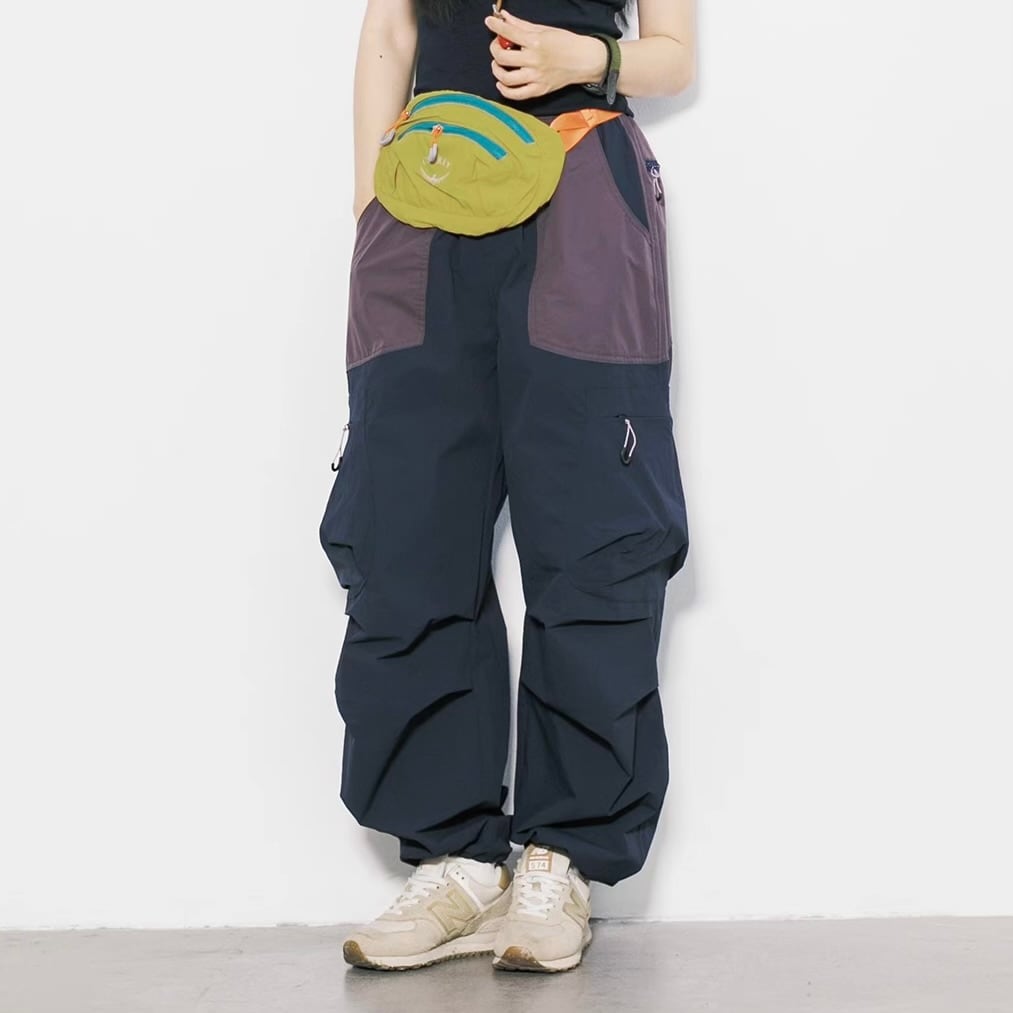 バイカラーパラシュートパンツ C00429