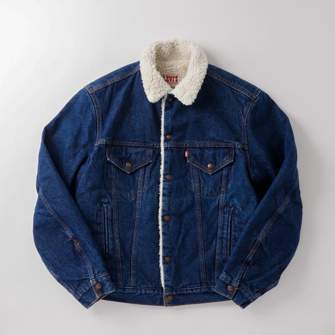 濃紺】80s Levis Denim Boa Jacket size42L about L Big size made in