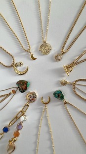 ハートチャーム　2連ネックレス［GSN068］