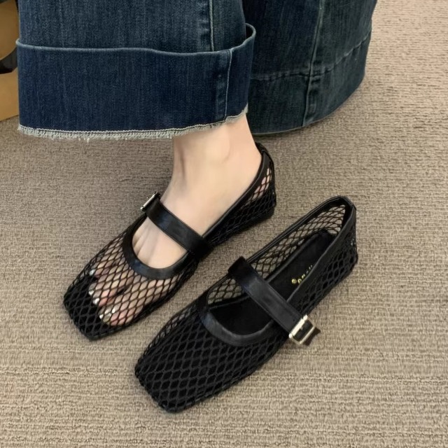 Mesh flat sandals A1681