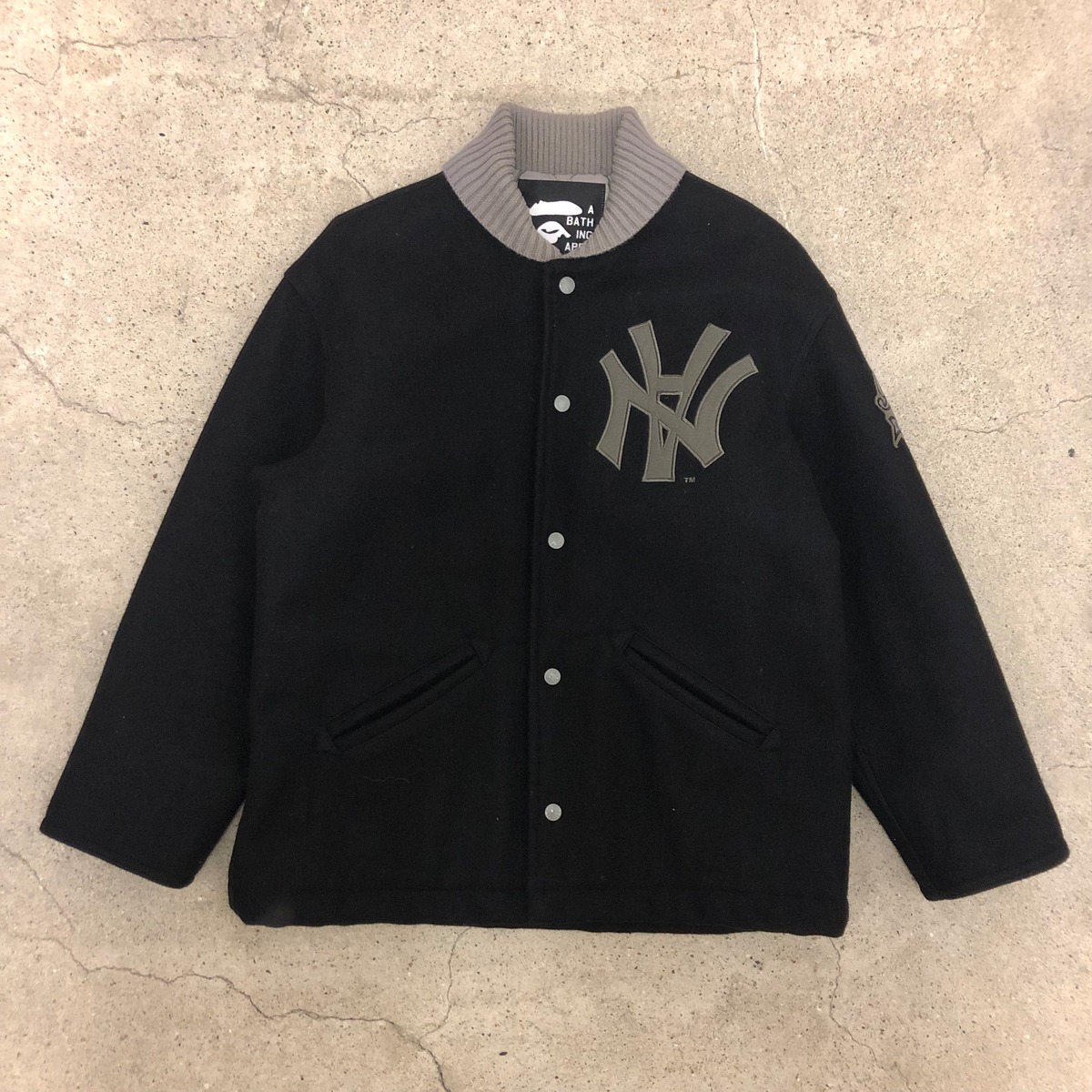 00s A BATHING APE×neighborhood/brother hood stadium jacket/M/初期 