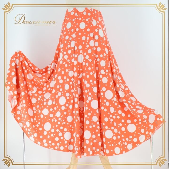 美品 社交ダンス衣装】上下セット トップス スカート 紫 パープル