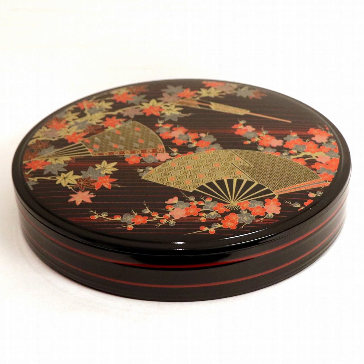 寿司桶・扇子柄・プラスチック樹脂製・未使用品・No.200712-25・梱包 