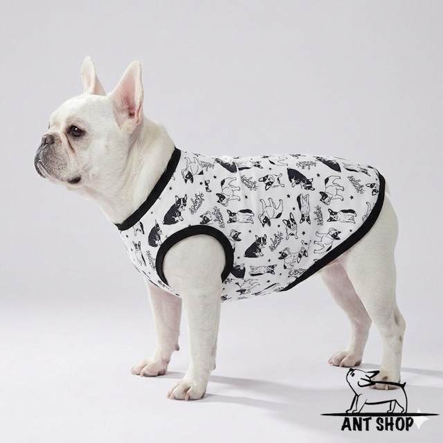 人気再入荷 犬服 フレンチブルドッグ ハート柄 ワンピース カラフル
