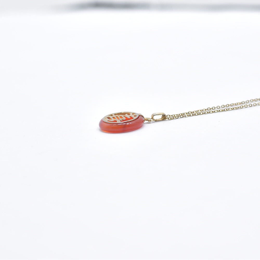 Vintage ヴィンテージ 喜 モチーフ ペンダント チェーンネックレス