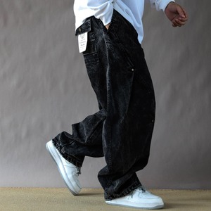 Wide panel denim pants 1230