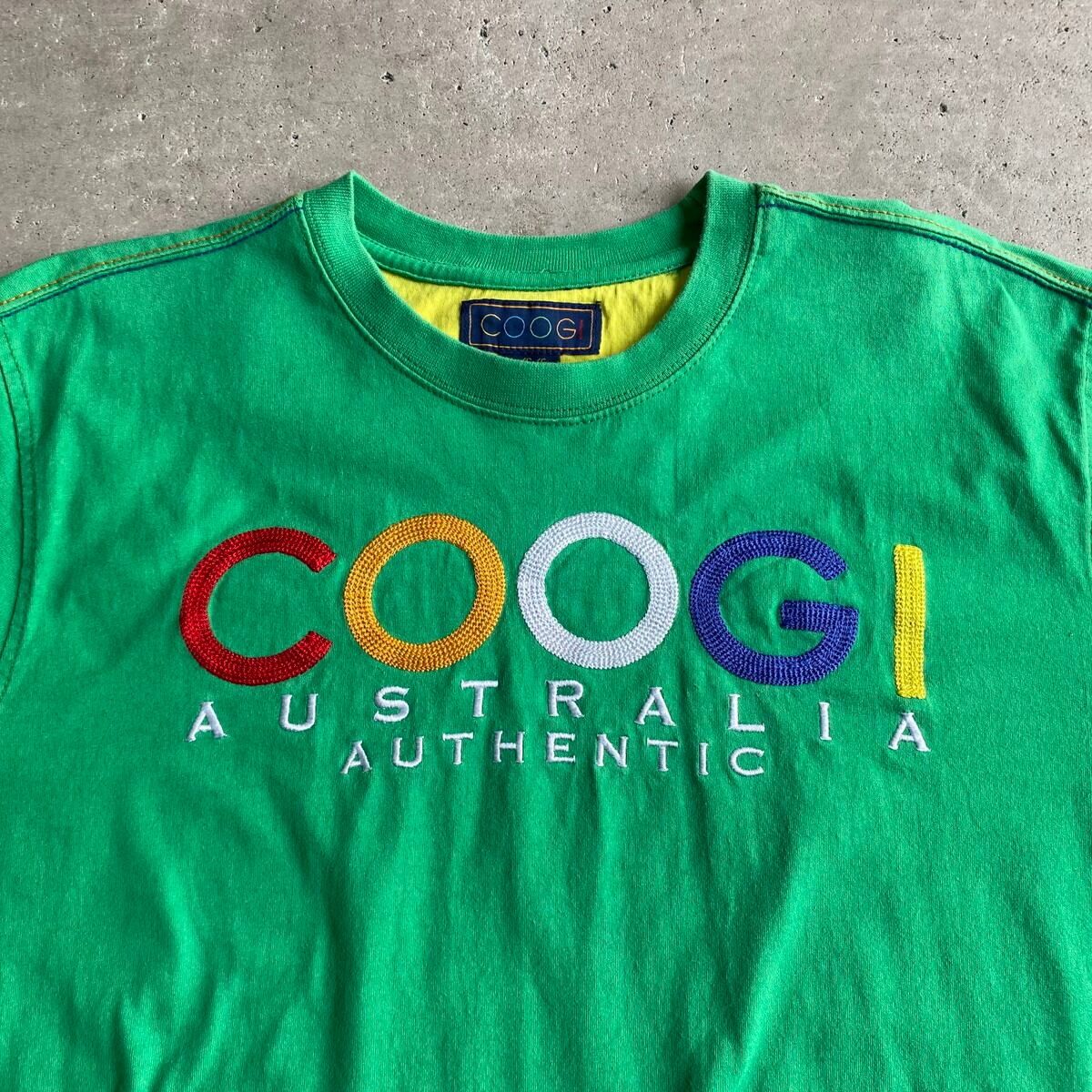 COOGI AUSTRALIA クージー 刺繍ロゴTシャツ メンズL 古着