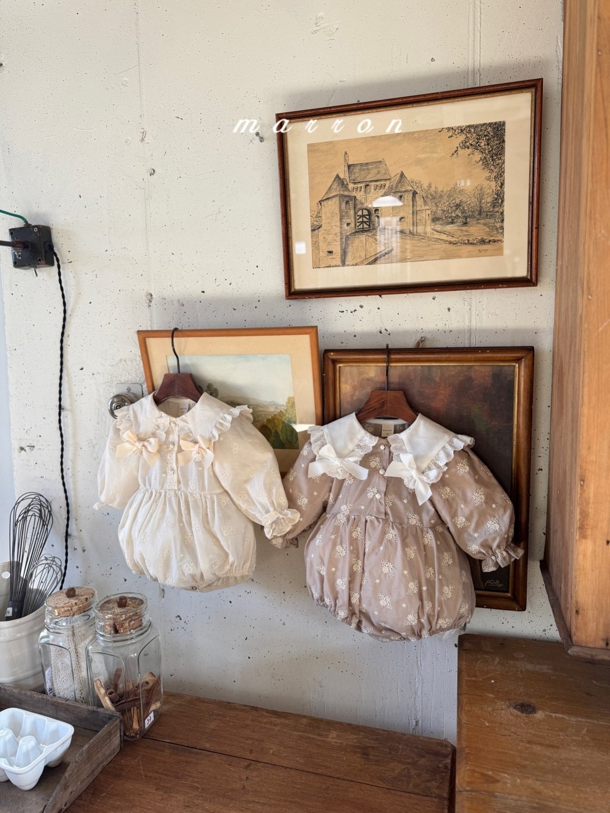 【即納】 petit ribbon suits / marron | mokumoku