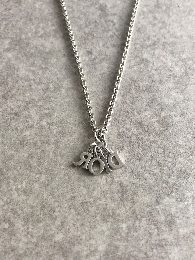 Christian Dior クリスチャン ディオール ネックレス シルバー ロゴ チャーム vintage ヴィンテージ オールド 6kt6mz