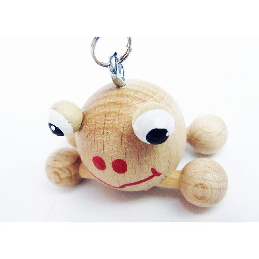 木のおもちゃ カエルストラップ 根付フロッグ チェコ製 | caeru