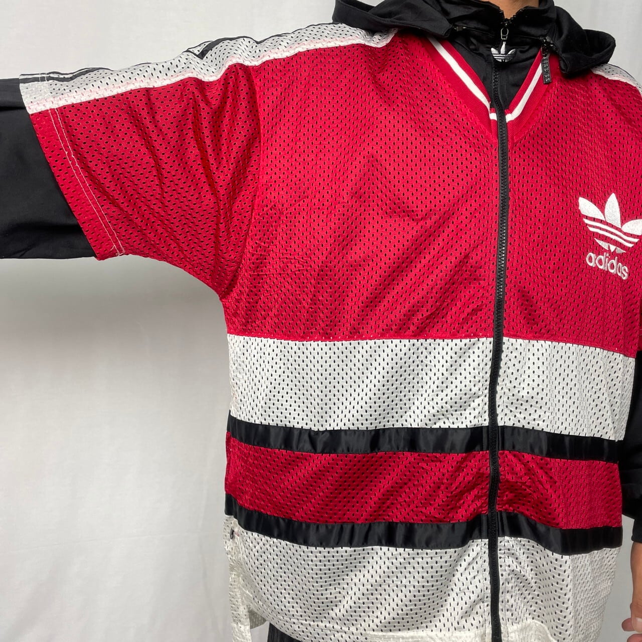 80年代 adidas アディダス ドッキング フェイクレイヤード メッシュ