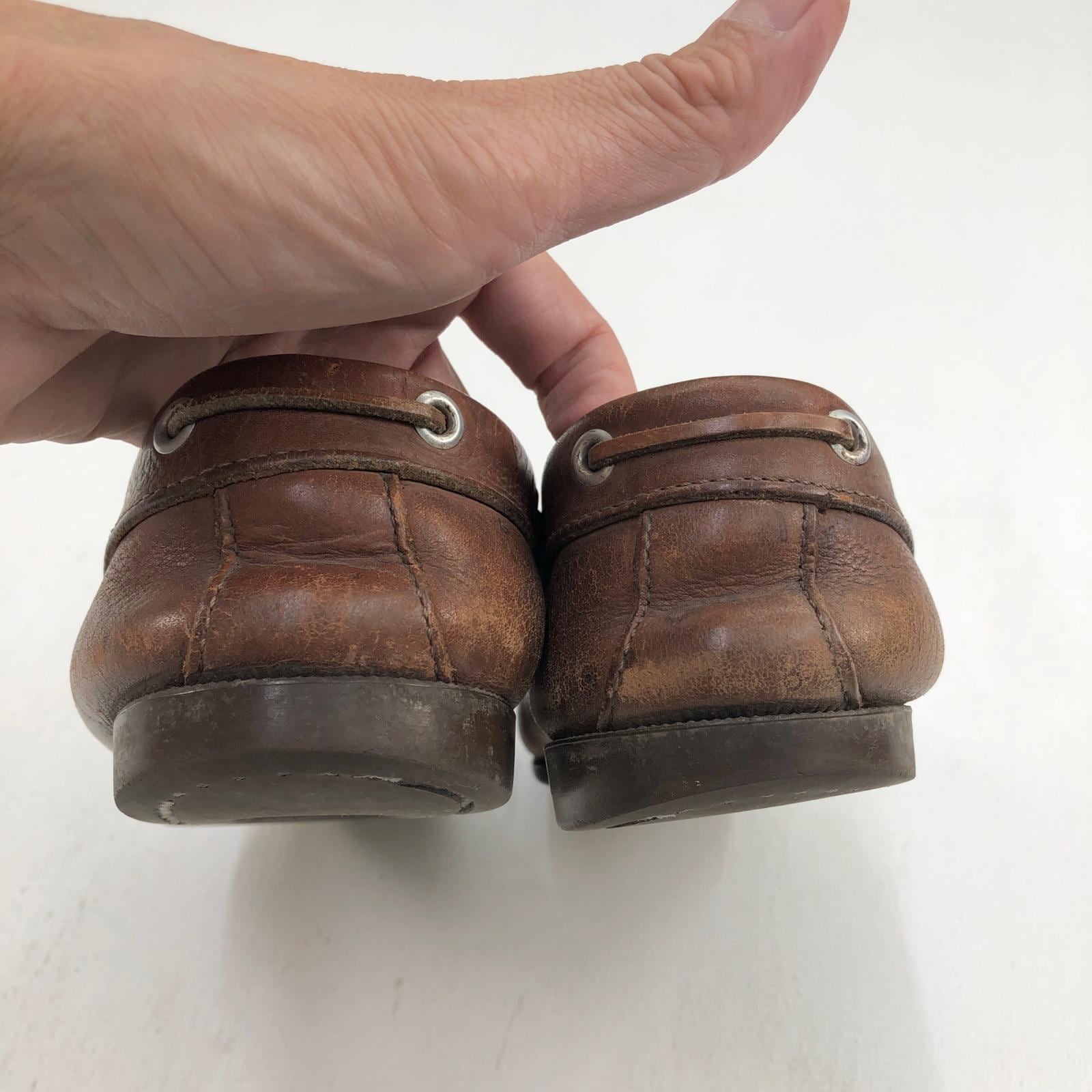90s llbean デッキシューズ L.L.BEAN エルエルビーン 80- 90年代 あたり レザー モカシン デッキ