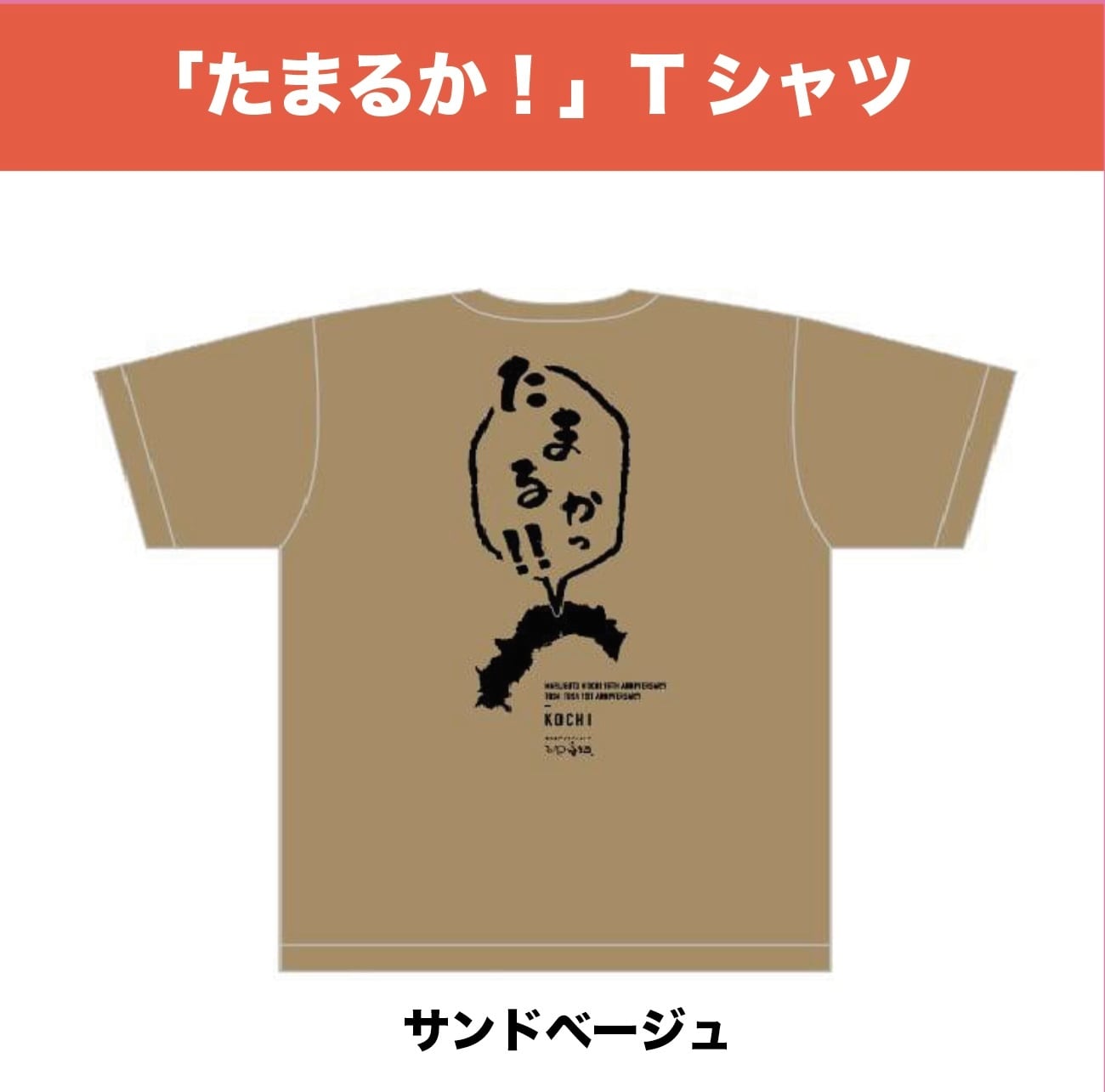 15周年記念Tシャツ【B】(サンドベージュ)