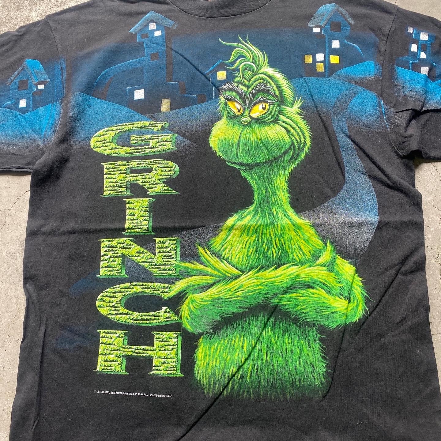 USA製 ビンテージ GRINCH グリンチ トリム リンガー Tシャツ 90s