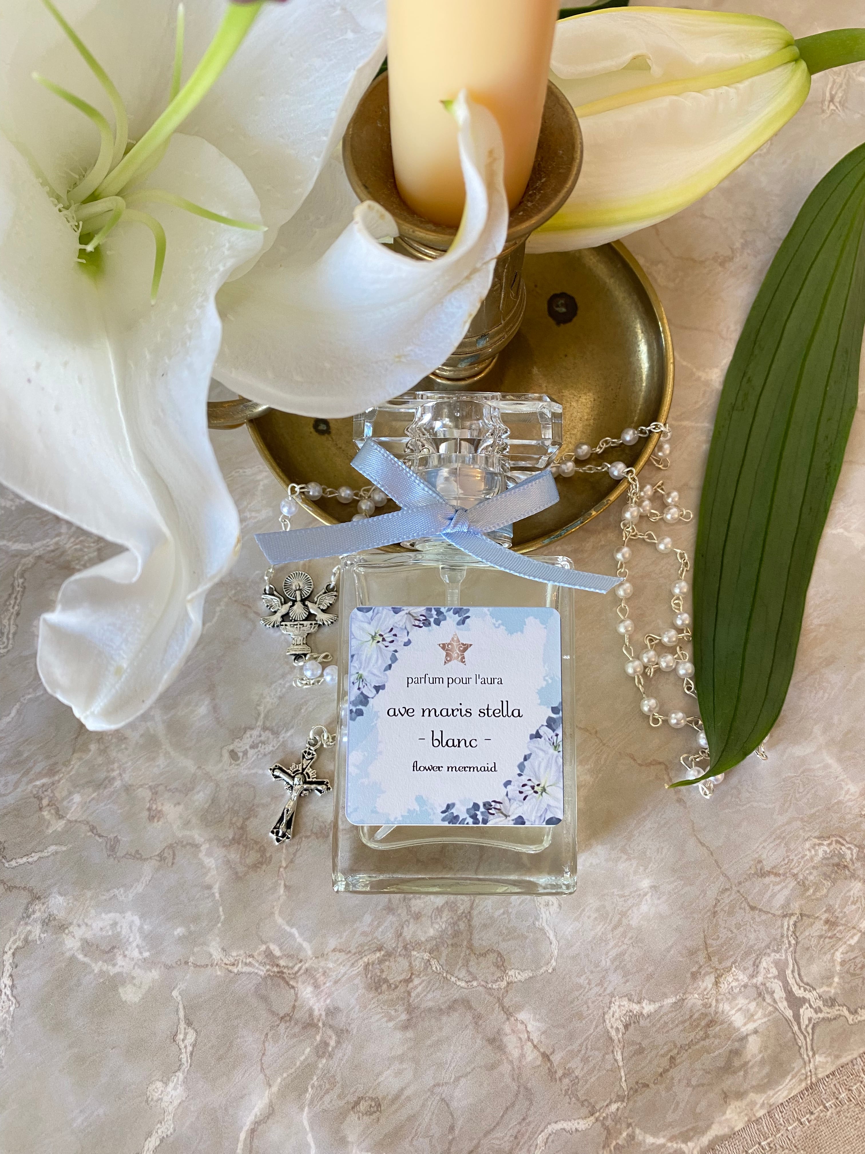 再販3本♡blanc(白)マリアの香水「ave maris stella」オーラフレグランス