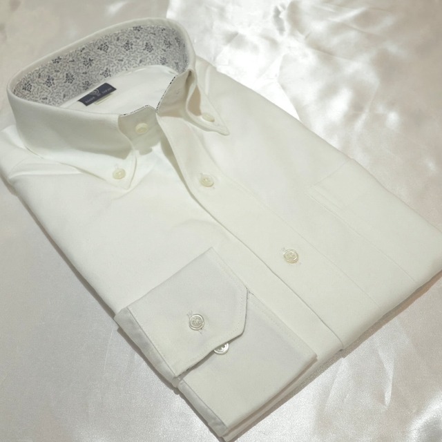 【シャギーコットン M】ビジネスカジュアルシャツ長袖 N323101