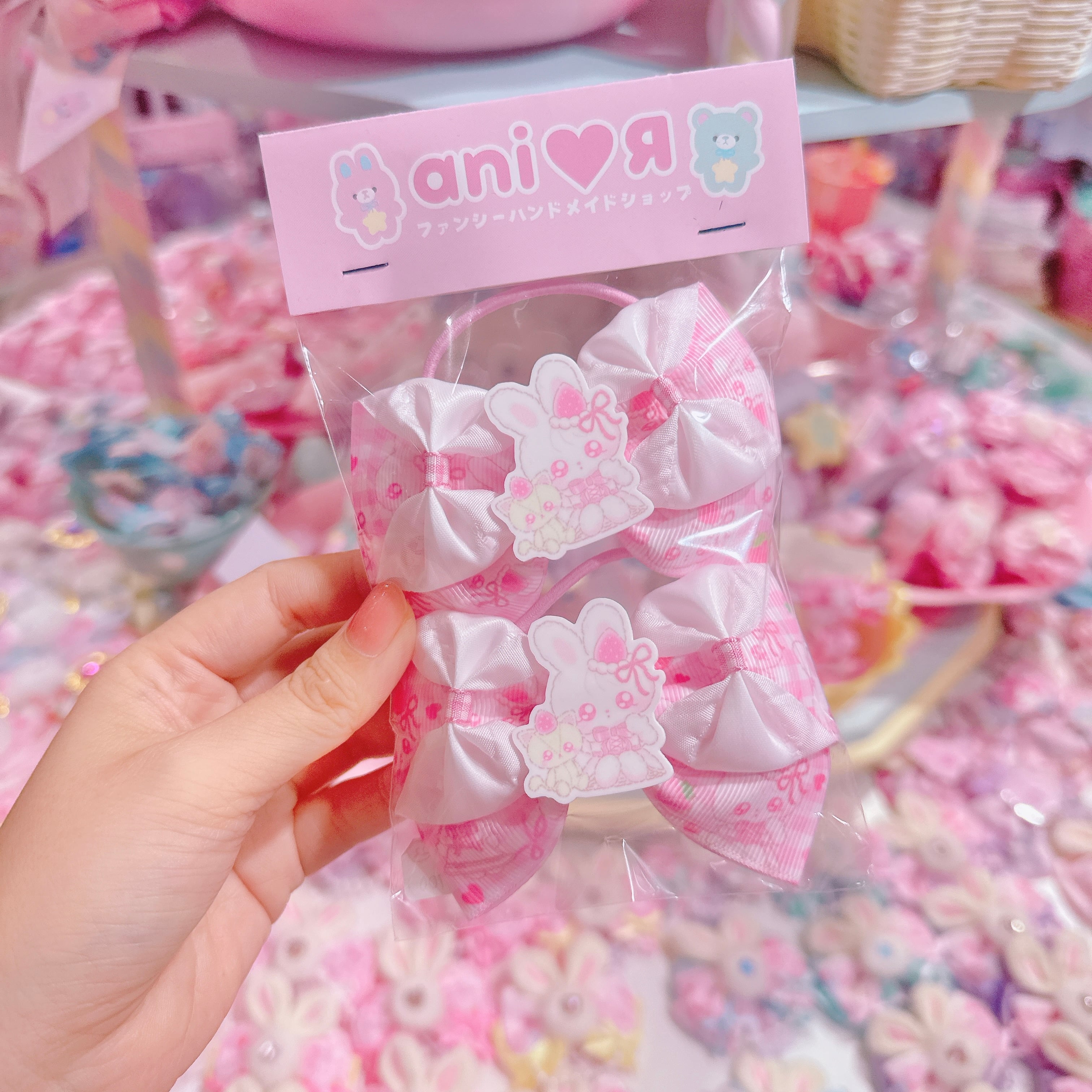 【R7】41-22リボンツインヘアゴム