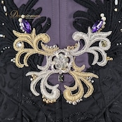 バレエ 衣装 チュチュ 黒鳥 白鳥の湖 黒 コンクール 発表会 ジュニア チュール ダンス パーティ ゴールド 金 ブラック系 バレエ衣装 チュチュ黒 コンクールドレス 発表会用 ダンスコスチューム ブラックチュチュ 子供用ダンス衣装 ゴールド刺繍