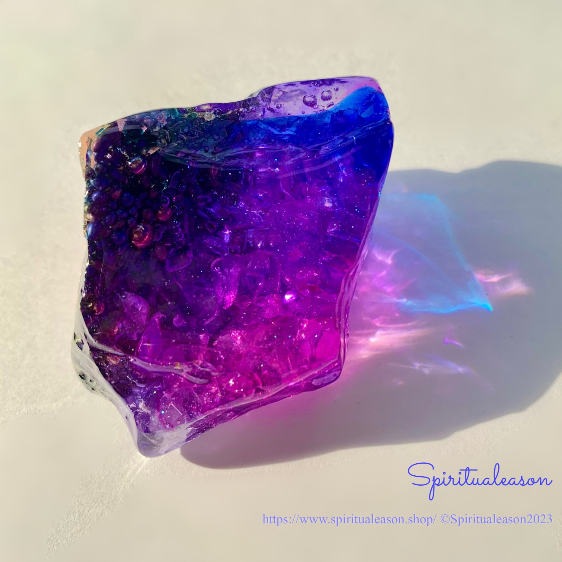 黒狐の宝箱 紫晶の霊石 【限定デザイン】オルゴナイト 黒狐の宝箱 紫晶