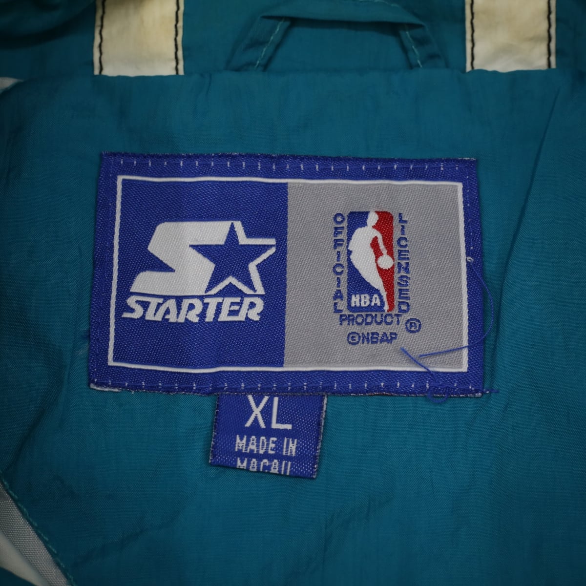 STARTER スターター 90年代 NBA ナイロンジャケット ジップアップ デトロイト・ピストンズ グリーン ホワイト ブラック 刺繍 XL
