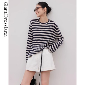 レトロボーダー スプリングニット/2color_T1397