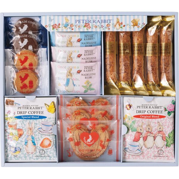ピーターラビットTM コーヒー&スイーツギフト 焼き菓子 結婚内祝い 新築内祝い 初節句内祝 入学内祝い 出産内祝い プレゼント 内祝い お祝い お祝い返し ギフト 出産祝い お返し 返礼 送料無料 送料込み