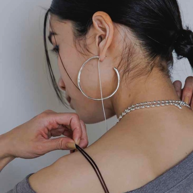 【 CHIGNON 】BIGフープ&チェーン2wayピアス