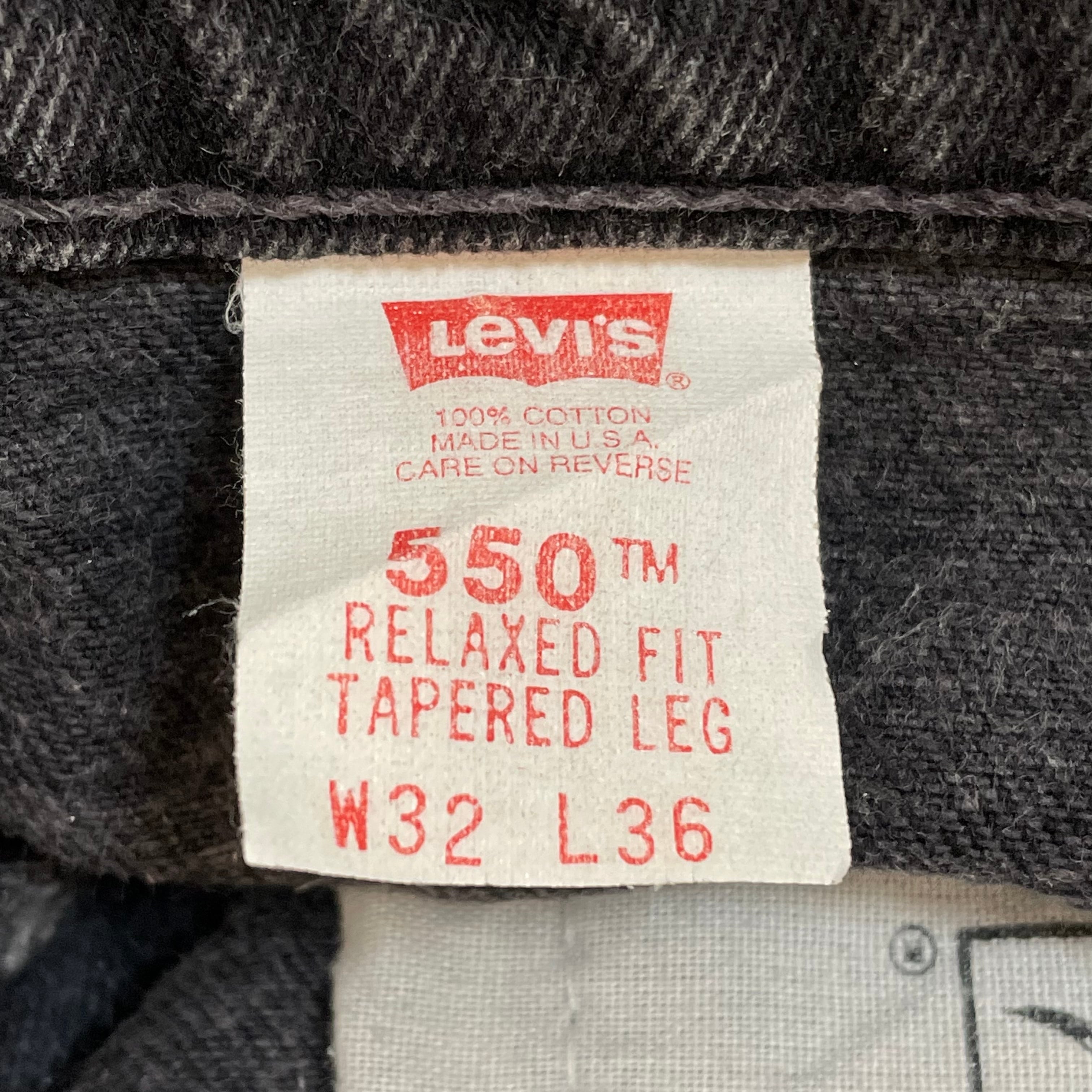 リーバイス550 LEVI’S ブラックデニム レソト製 w32