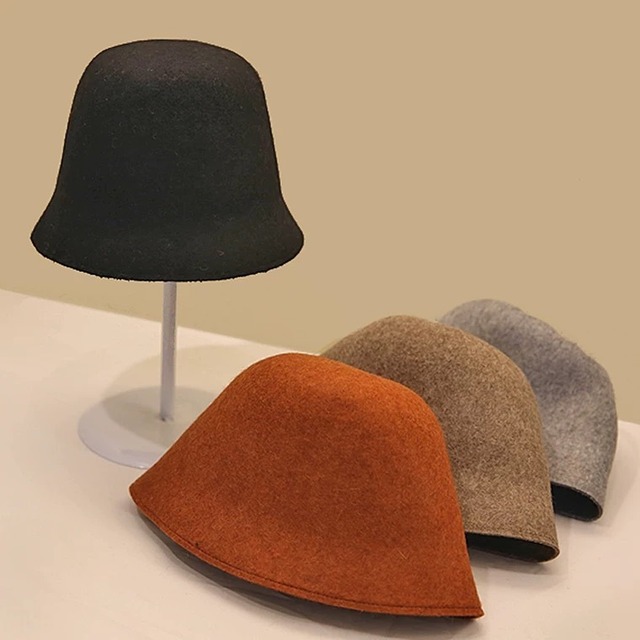 ウール混紡バケットハット