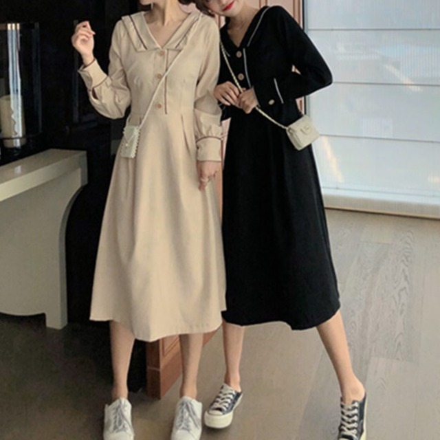 マリンワンピース 冬マリン 水兵 ハイウエスト ガーリー ナチュラル 大人可愛い Choco Chaco マリンワンピース 冬マリン 水兵 ハイウエスト ガーリー ナチュラル 大人可愛い Choco Chaco