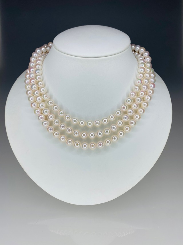 アコヤパール 7mm〜7.5mm 3連ネックレス ○ | 株式会社Jewelry伊藤 