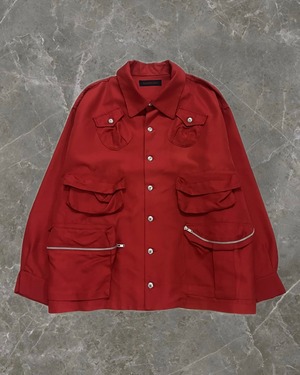 "Y's 2000s" multi pocket military jacket