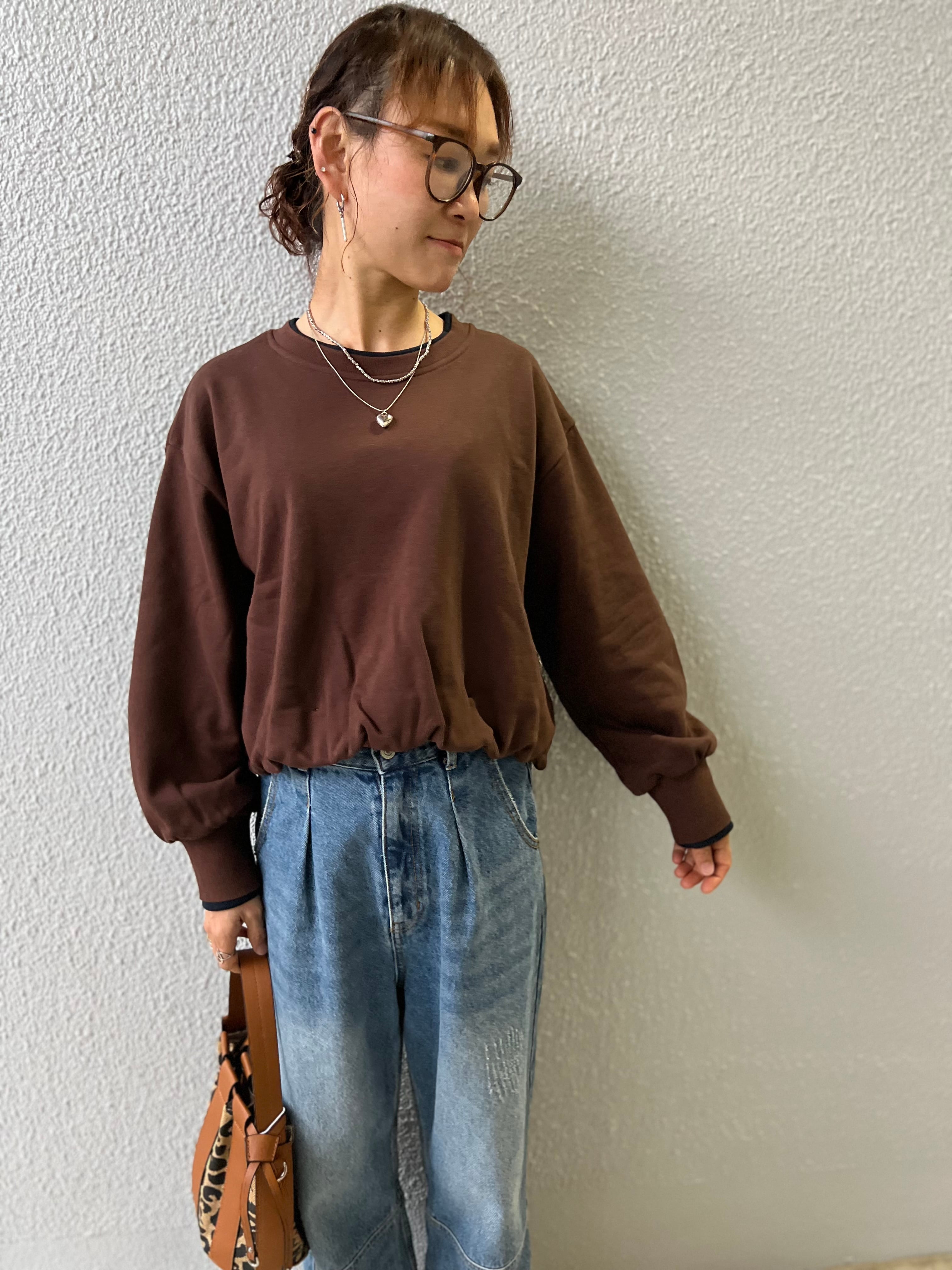 【SELECT】配色レイヤードバルーンプルオーバー 25-0679