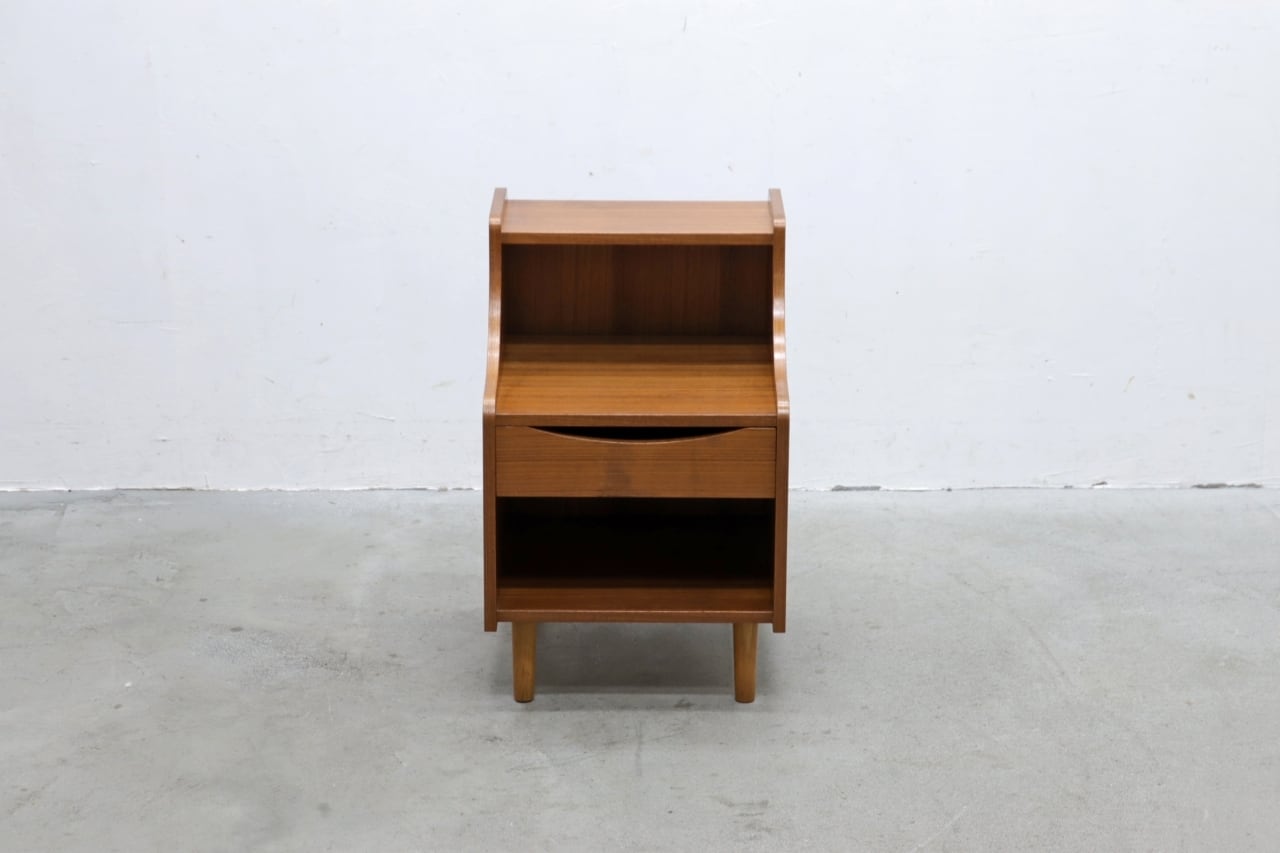 ヴィンテージ チーク材 ベッドサイド ナイトスタンド キャビネット