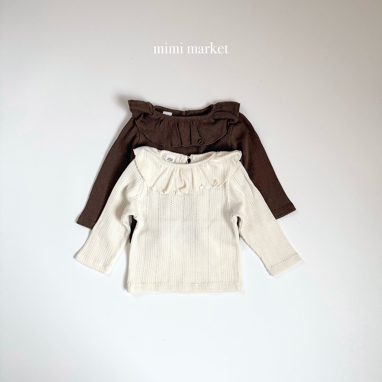 ミミマーケット / mimimarket / ラビー襟付きT / 韓国子供服 / キッズ / 26winter〖取寄〗*S~L*