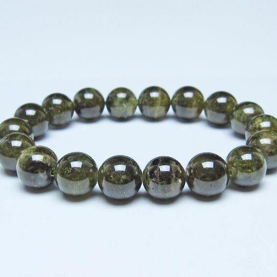 ツァボライト ブレスレット 12mm一点物 おまかせ便 111-49757