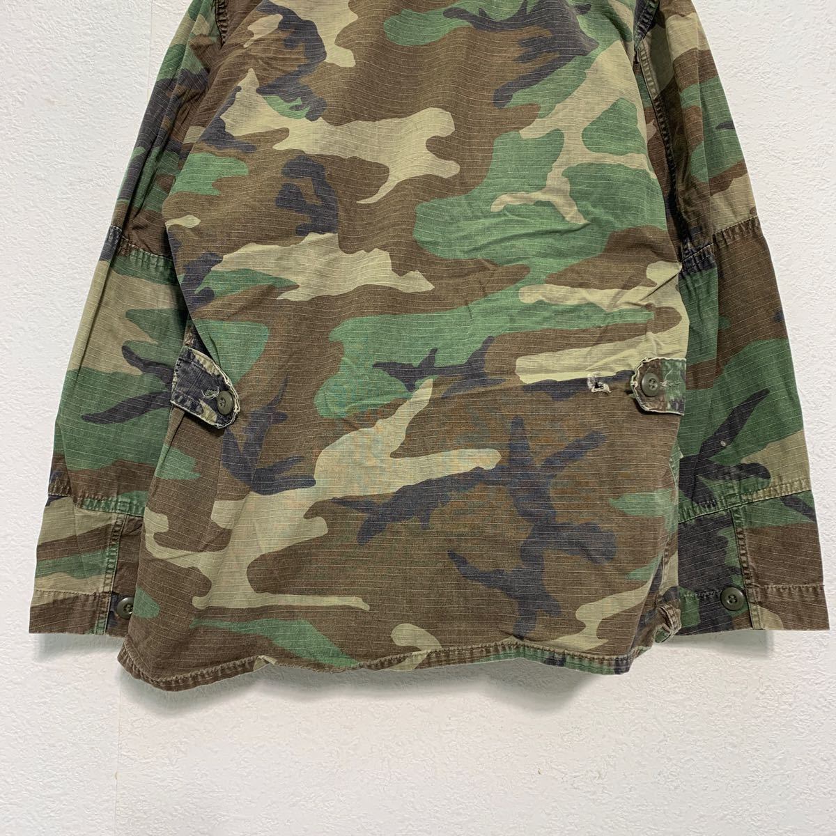 ミリタリー ジャケット S 迷彩 カモフラ カーキー ポケット 古着卸