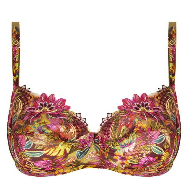 [J37fe] ※グラマーさん向け ワイヤー入りパッドなし3/4カップブラ(D) 品番BCJ3037 ※大きめ注意【LISE CHARMEL】【リズシャルメル】【インポートランジェリー】