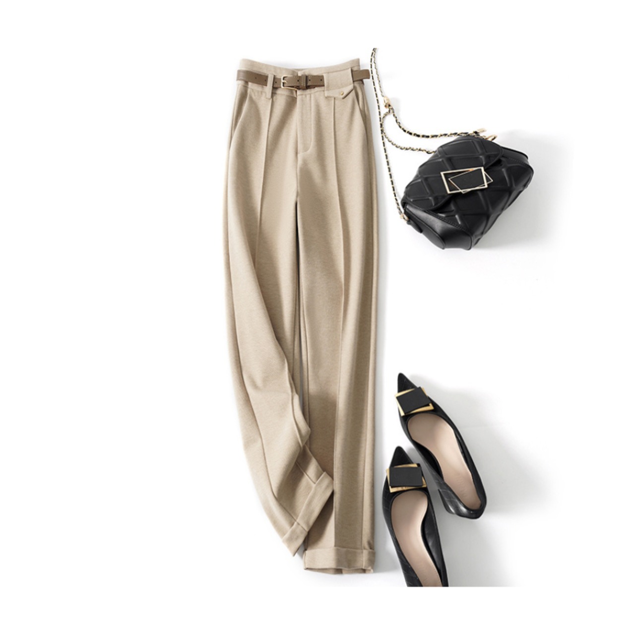 ルーズドレープストレートパンツ 4color A00116