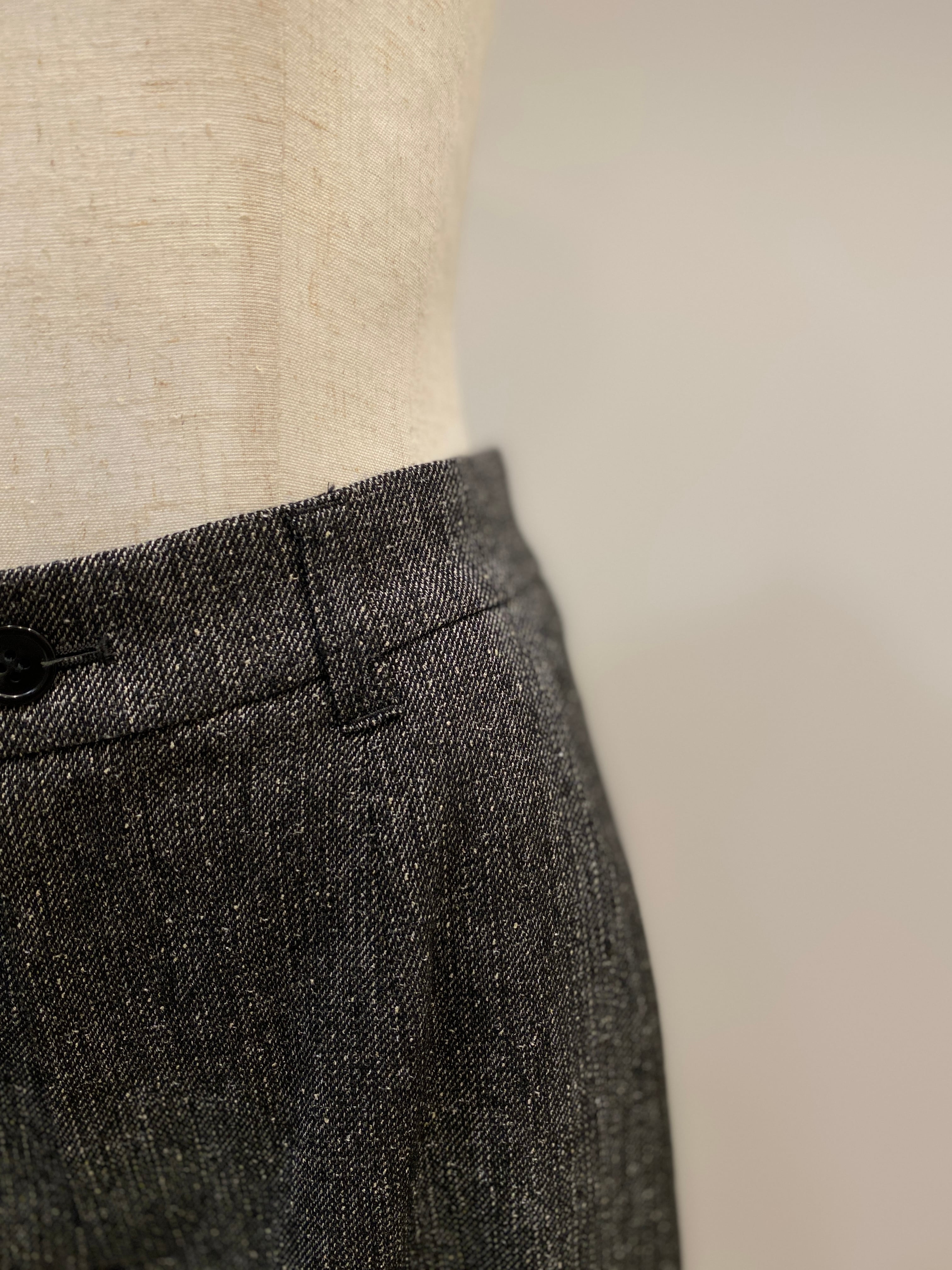 【PASSIONE】セットアップ可　杢ツイード調ツイルタックパンツ　536640