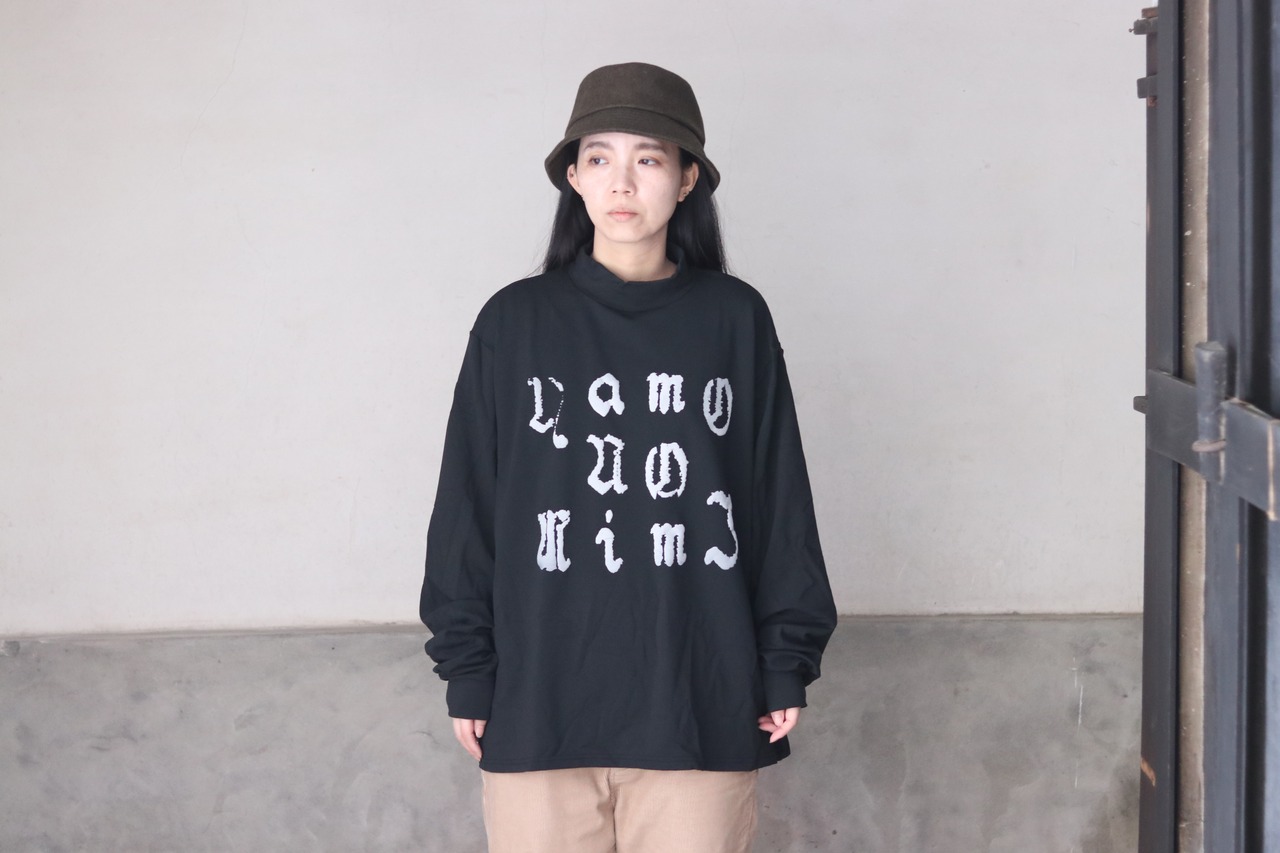 山の耳 発泡プリント モックネックL/T